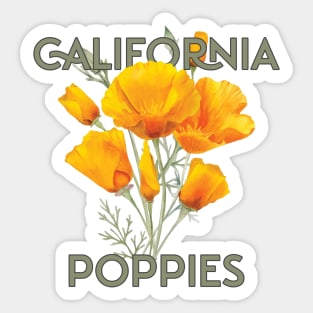 California Poppies Sticker